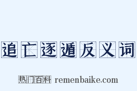 追亡逐遁反义词是什么意思的图片